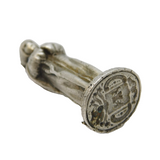 Victorian Cast Sterling Silver Monk Form Intaglio Seal Stamp Antique c1890