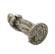 Victorian Cast Sterling Silver Monk Form Intaglio Seal Stamp Antique c1890