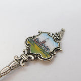 Edwardian Sterling Silver & Enamel 'Illawalla' Souvenir Spoon Antique 1907