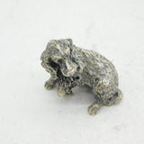 20th Century 800 Grade Silver Spaniel Dog Figurine Ornament Vintage c1970s