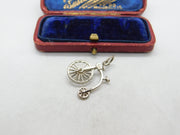 Sterling Silver Nuvo Penny Farthing Charm Pendant Vintage c1970