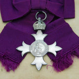 King George V Boxed Silver MBE British Empire Medal Antique 1919 London