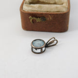 Sterling Silver Blue Topaz Drop Charm Pendant Vintage c1970