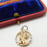 Sterling Silver St Christopher Charm Pendant Vintage c1970