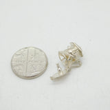 Sterling Silver Opening Bottle in Toby Jug Charm Pendant Vintage c1970