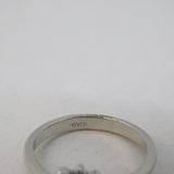 18ct White Gold Plated Sapphire Paste & Spinel Engagement Ring Vintage c1990