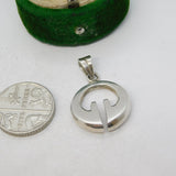 Sterling Silver Symbol Charm Pendant Vintage c1970