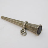 Victorian Sterling Silver Floral Citrine Set Watch Key Fob Antique c1860