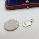 Sterling Silver and Enamel Travel Shield Charm Pendant Vintage c1970