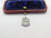 Sterling Silver and Enamel Skegness Travel Shield Charm Pendant Vintage c1970