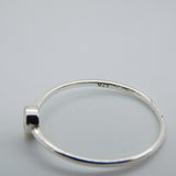 Sterling Silver Ring With Teardrop Diamond Paste Vintage c1970 Size O