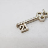 Sterling Silver 21st Birthday Key Charm Pendant Vintage c1970