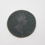 King George III Irish Half Penny Hibernia Coin Fair Condition Antique 1769