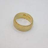 Sterling Silver Gilt Convex Patterned Wedding Band Ring Vintage 1975 Size P