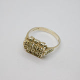 Sterling Silver Marcasite Art Deco Dress Ring Antique c1930 Size P