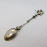 19th Century Italian .800 Silver & Enamel Venice Souvenir Spoon Antique c1880s