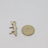 Sterling Silver Cartoon Bear Charm Pendant Vintage c1970