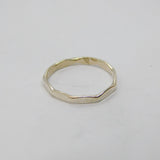 Sterling Silver Wavy Style Stacking Band Ring Vintage c1970 Size K 1/2