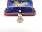 Sterling Silver Ringing Bell Charm Pendant Vintage c1970