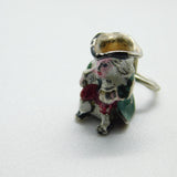 Sterling Silver and Enamel Coloured Toby Jug Charm Pendant Vintage c1970