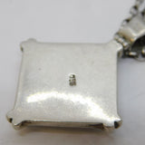 Mexcican Taxco .950 Silver & Lapis Lazuli Drop Pendant Necklace Vintage