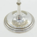 Victorian Silver Plated Floral Pattern Chalice Goblet Antique c1880s