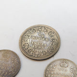 19th Century Collection of Indian Sterling Silver Coinage Antique c1900s