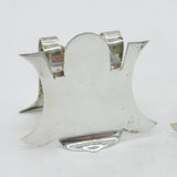 Edwardian Sterling Silver Pair of Menu Holders Antique 1902 London
