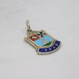 Sterling Silver Oban Shield Travel Charm Pendant Vintage c1970