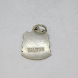 Sterling Silver Devon Shield Travel Charm Pendant Vintage c1970