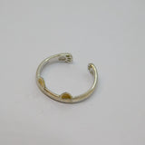 Sterling Silver Cat Inspired Open Back Studio Ring Vintage c1970 Size M 1/2