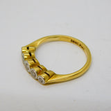 Victorian 18ct Gold Graduating Five-Stone Diamond Dress Ring Antique c1890s