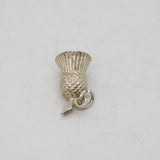 Sterling Silver Thistle Emblem For Scotland Charm Pendant Vintage c1970s