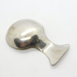 George III Sterling Silver Leaf Pattern Tea Caddy Spoon Antique c1820 Unmarked