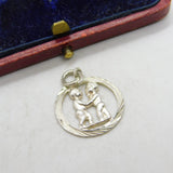 Sterling Silver Twins of Gemini Zodiac Charm Pendant Vintage c1970