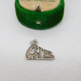 Sterling Silver 'GIB' Charm Pendant Vintage c1970