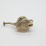 Sterling Silver CHIM Watering Can With Flower Charm Pendant Vintage c1970s