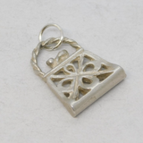 Sterling Silver Ornate Handbag Charm Pendant Vintage c1970