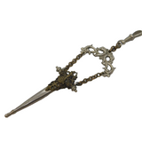 19th Century Silver Plated Chatelaine Scissors Holder Antique c1880s