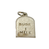 Sterling Silver Bude Milestone Charm Pendant Vintage c1970