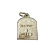 Sterling Silver Bude Milestone Charm Pendant Vintage c1970