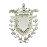 Art Deco Sterling Silver Crown & Wreath Fob Medal Antique 1917 Birmingham