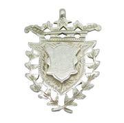 Art Deco Sterling Silver Crown & Wreath Fob Medal Antique 1917 Birmingham
