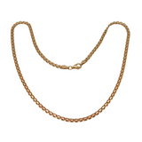 Rose-Gold On Sterling Silver Fancy Chain Necklace 40.5cm Length Modern c2000