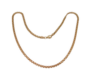 Rose-Gold On Sterling Silver Fancy Chain Necklace 40.5cm Length Modern c2000