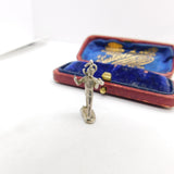 Sterling Silver Horn Player Charm Pendant Vintage c1970
