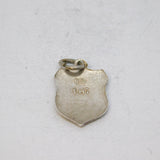 Sterling Silver  'Deutschland' Shield Travel Charm Pendant Vintage c1970