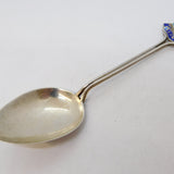 Sterling Silver Enamel Alnwick Souvenir Teaspoon Antique 1919 Birmingham