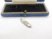 Sterling Silver Traditional Flat Shoe Charm Pendant Vintage c1970