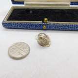 Sterling Silver Traditional Police Helmet Charm Pendant Vintage c1970
